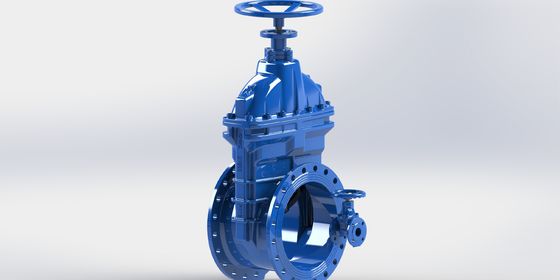 Flanschventil mit EPDM-Dichtung für hohe Durchflusskapazität und niedrige Druckverluste in Wassersystemen