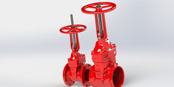 UL FM-Gatterventil mit EPDM-Dichtung und Fusionsgebundener Epoxidbeschichtung für Feuerlöschsysteme in Größen von 2 bis 12 Zoll