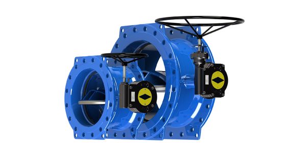Doppel exzentrisches Schmetterlingsventil mit EPDM-Sitzmaterial und elektrischem Betrieb für den Temperaturbereich von -10 bis 80 °C