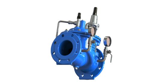 GGG50 Material Wasserdrucksenkende Ventil mit Flanschanschluss und Edelstahl 304 Pilot P200 für Wasserverteilnetze