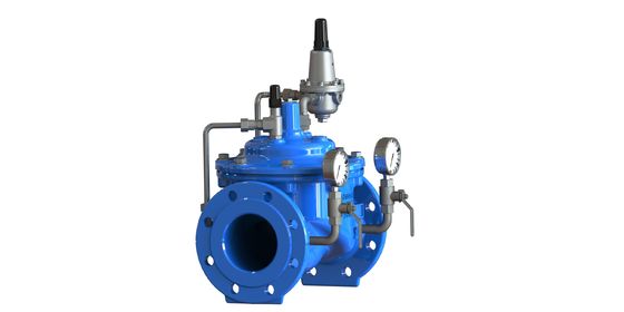 GGG50 Material Wasserdrucksenkende Ventil mit Flanschanschluss und Edelstahl 304 Pilot P200 für Wasserverteilnetze