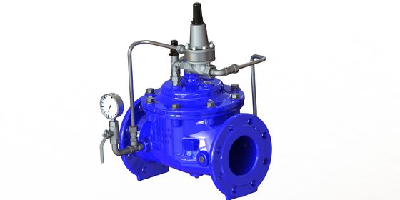 Drucksicherungsventil mit verstärktem Nylon-Diaphragma und Flanschanschluss für maximalen Druck PN25