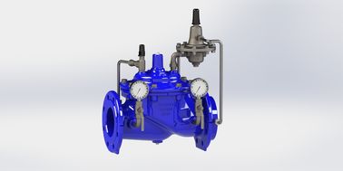 SS304 Pilotbetriebene Durchflussregelungsventile PN10/16/25 Ral5005 für den Temperaturbereich von 0-80 °F
