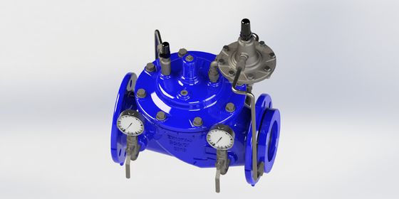 Manuelles Durchflussregelventil mit EPDM-Dichtung und duktilem Gusseisen-Steuerrohr für einen Temperaturbereich von 0-80 °F und die Norm EN1074-5