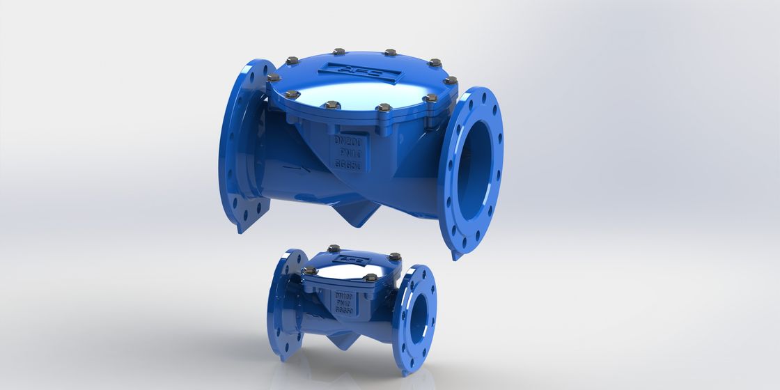 Wasser ISO-zertifiziertes Schwenk-Rückschlagventil mit duktilem Eisengehäuse, Temperaturbereich 0-80°C